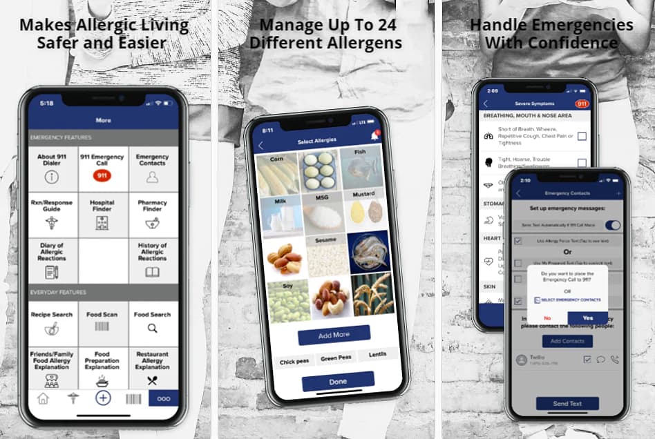 AllergyForce app screenshot