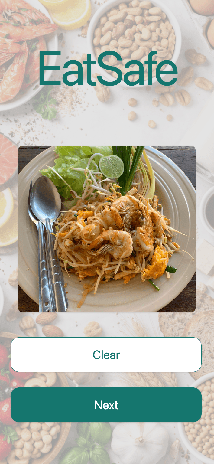 EatSafe image selection with thumbnail preview